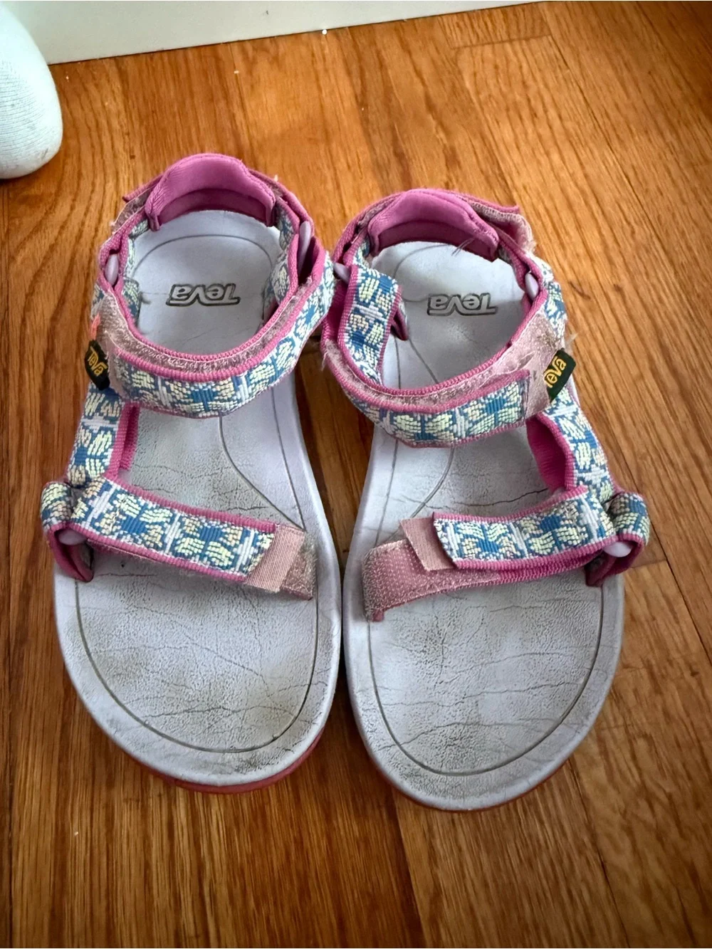 Teva Pink Purple Sport Sandals Size Youth 13Y Butterfly Girls